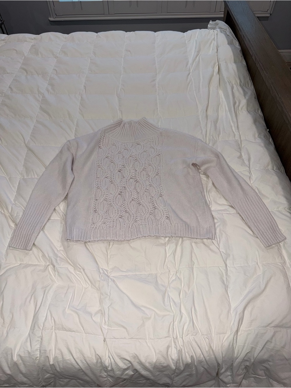 White House Black Market Cable-Knit Mock Neck Women's Sweater